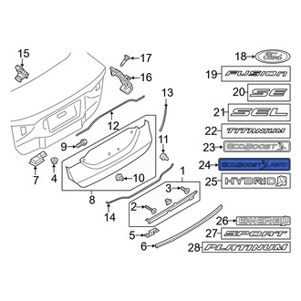 Ford OE - Rear Deck Lid Emblem