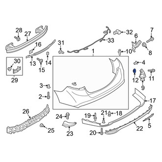 Ford OE - Bumper Cover Support Rail Nut