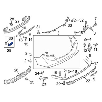 Ford OE - Front Left Forward Bumper Cover Bracket