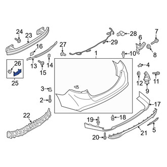 Ford OE - Rear Left Lower Bumper Cover Bracket