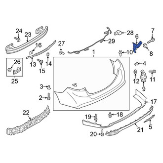 Ford OE - Rear Left Outer Bumper Cover Bracket