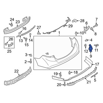 Ford OE - Rear Left Inner Bumper Cover Bracket