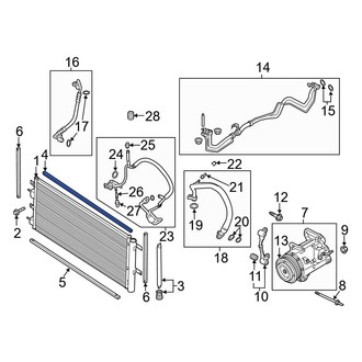 Ford OE - Lower A/C Condenser Seal