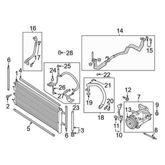 Ford OE - Air Conditioner & Heater - Condenser, Compressor & Lines (1.5L)