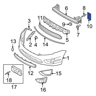 Ford OE - Front Right Bumper Impact Bar Bracket