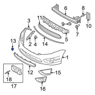 Ford OE - Bumper Impact Strip Clip