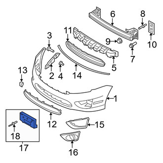 Ford OE - Front License Plate Bracket