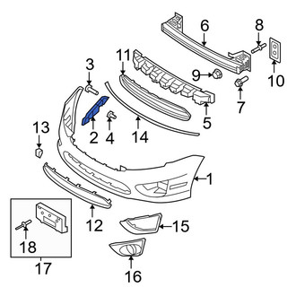 Ford OE - Front Left Bumper Cover Retainer