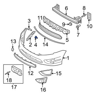 Ford OE - Front Bumper Cover Nut