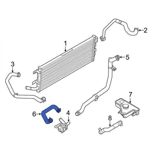 Drive Motor Inverter Radiator Hose