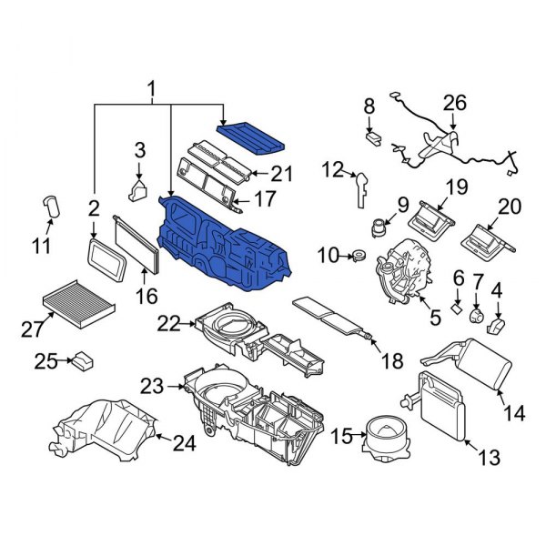 A/C Evaporator Core Case