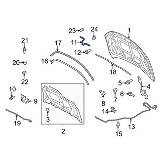 Ford OE - Front Hood Latch Striker Plate