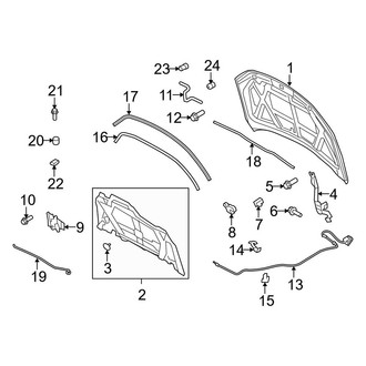Ford OE - Hood & Components (FULL HYBRID EV-GAS (FHEV))