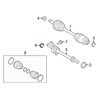 Ford OE - Left CV Joint Clip