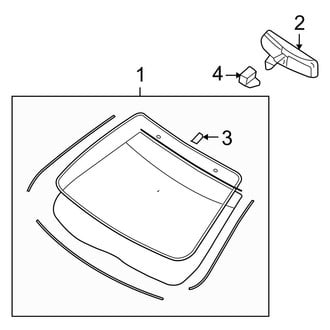 Ford OE - Windshield - Glass (Hybrid)