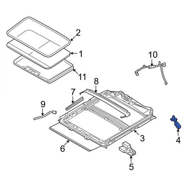 Sunroof Frame Bracket