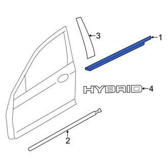 Ford OE - Front Left Door Window Belt Weatherstrip
