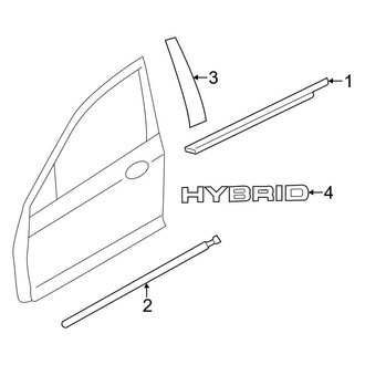 Ford OE - Front Door - Exterior Trim (Hybrid)