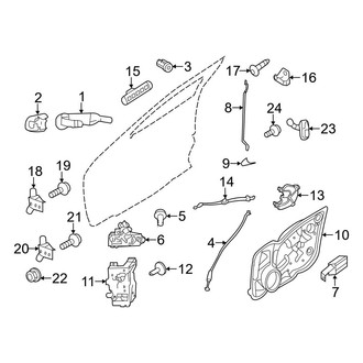 Ford OE - Front Door - Lock & Hardware (FULL HYBRID EV-GAS (FHEV))
