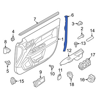 Ford OE - Front Left Black Out Tape