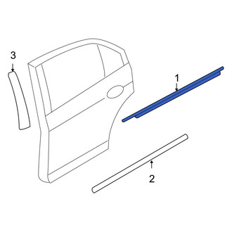 Ford OE - Rear Left Door Window Belt Weatherstrip
