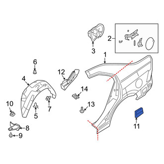 Ford OE - Rear Quarter Panel Air Vent Grille