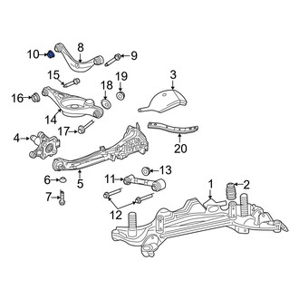 Ford OE - Rear Upper Suspension Control Arm Nut