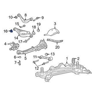 Ford OE - Rear Upper Suspension Control Arm Nut