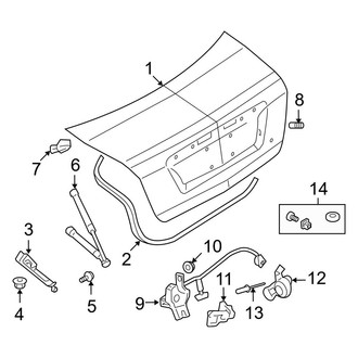 Ford OE - Trunk Lid - Lid & Components (FULL HYBRID EV-GAS (FHEV))