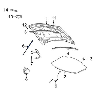 Ford OE - Left Hood Lift Support