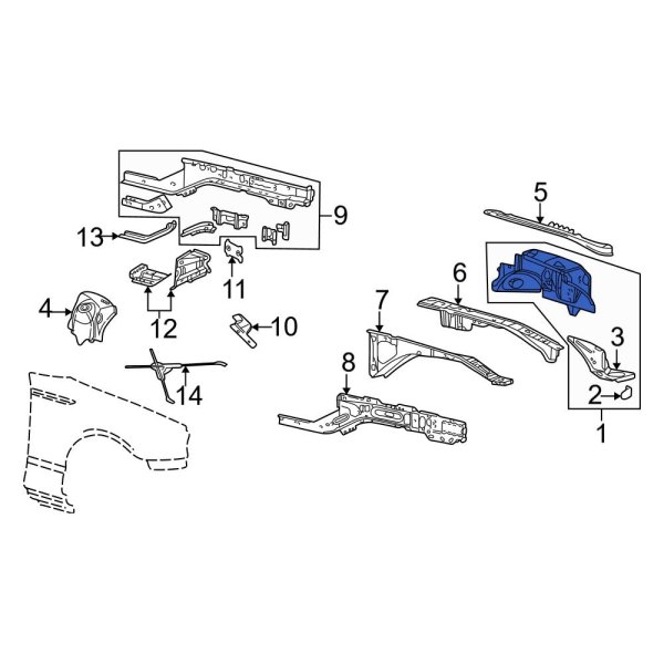 Fender Apron Assembly