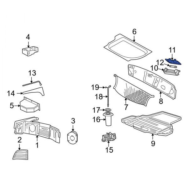 Ford OE F5RY13763A Courtesy Light Bracket