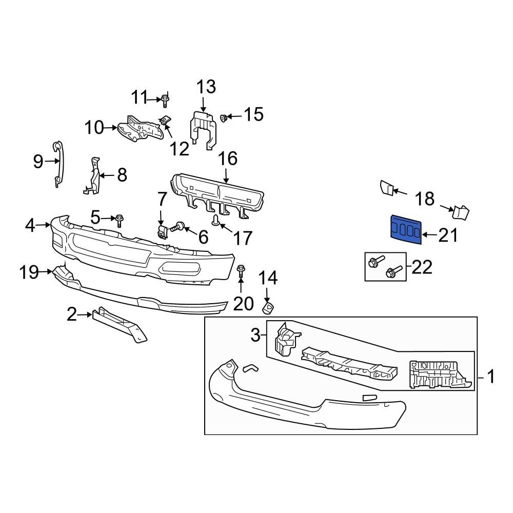 Ford OE 4L3Z17A385AAA - Front License Plate Bracket