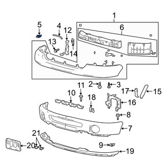 Ford OE - Front Bumper Cover Nut