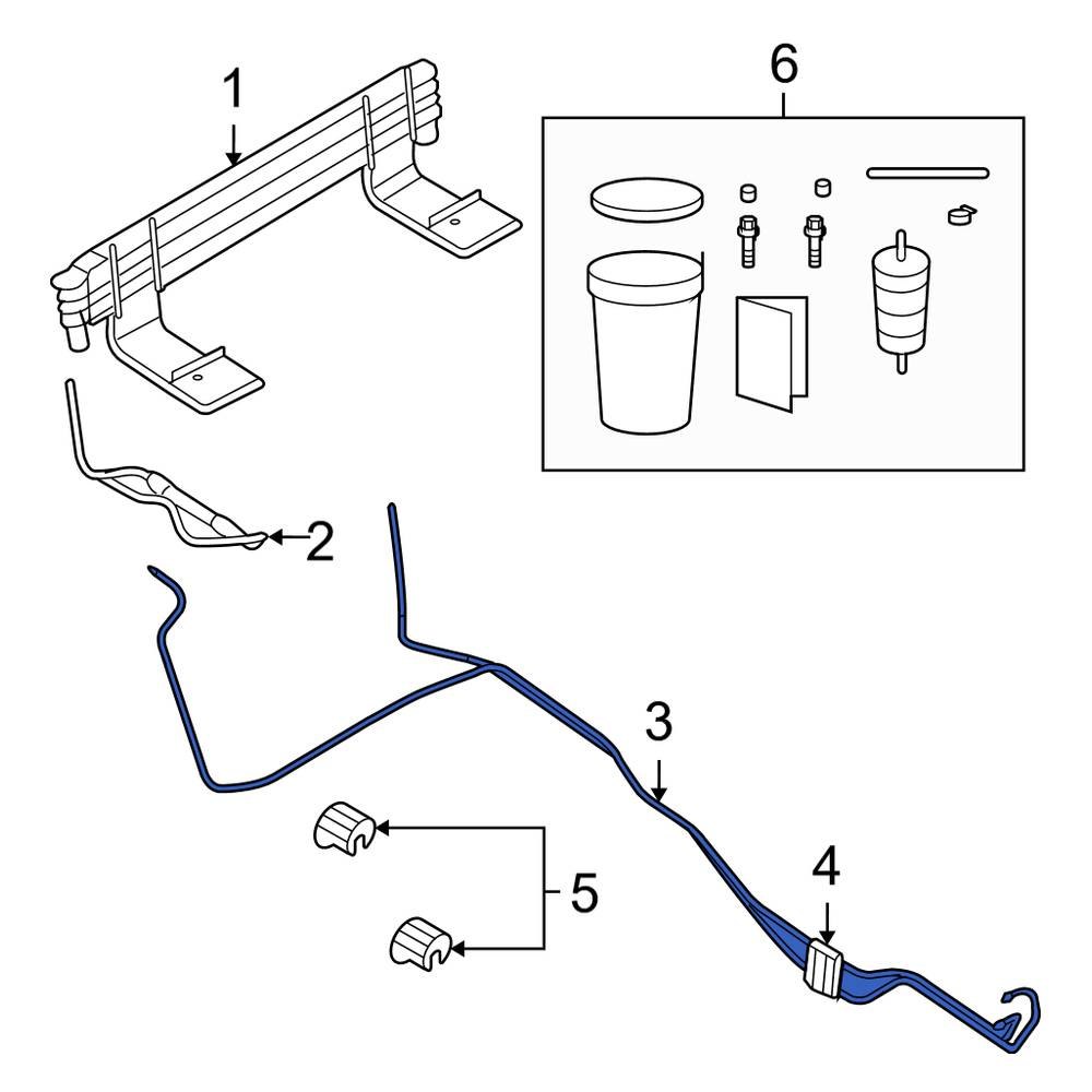 Ford OE 7L3Z7R081B - Automatic Transmission Oil Cooler Tube