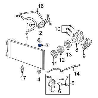 Ford OE - Upper A/C Condenser Bracket Insulator
