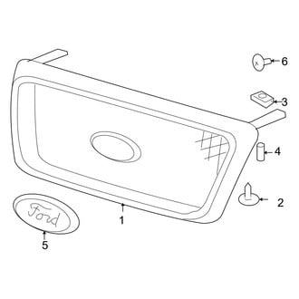 Ford OE - Hood & Grille - Grille & Components