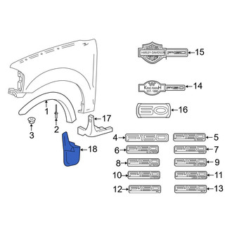 Ford OE - Rear Mud Flap