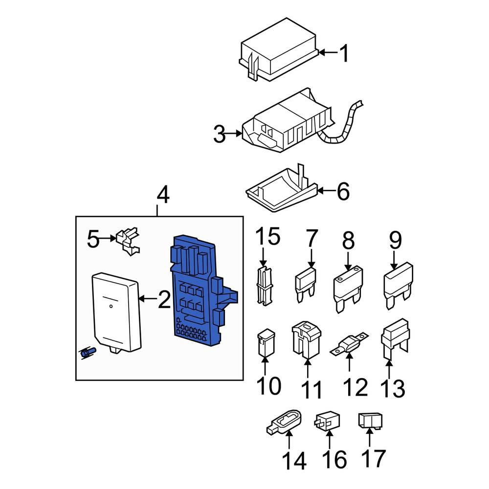 Ford OE 7L3Z14A068DA Inner Fuse and Relay Center
