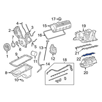 Ford OE - Lower Engine Intake Manifold Gasket