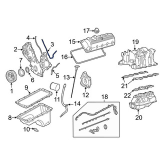 Ford OE - Center Engine Timing Cover Gasket