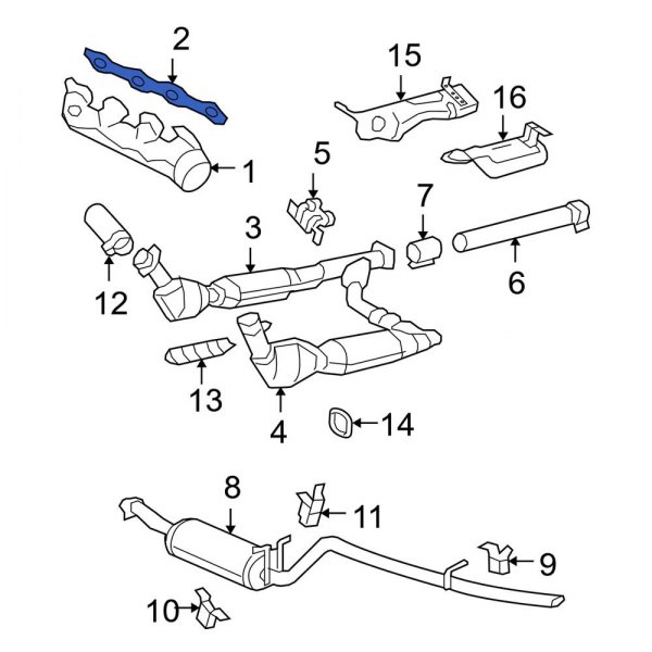FORD OEM Exhaust Manifold-Manifold Gasket 9L3Z9448A SOLD INDIVIDUALLY