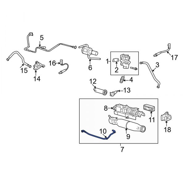 Ford OE 5L3Z9D289AA - Evaporative Emissions System Lines