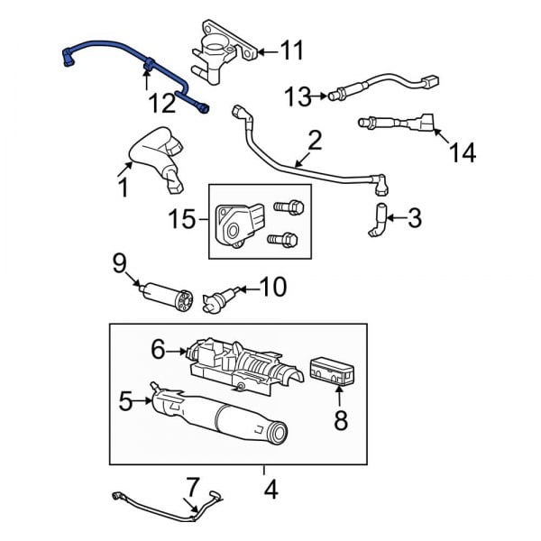 Ford OE 5L3Z9D289A Evaporative Emissions System Lines