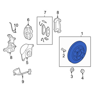 Ford OE - Front Disc Brake Rotor and Hub Assembly