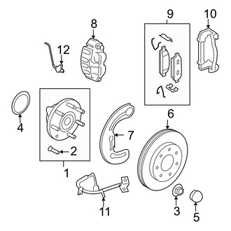 Ford OE - Front Suspension - Brake Components (4WD)
