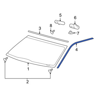 Ford OE - Front Left Windshield Molding
