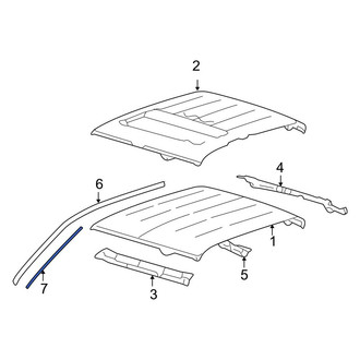 Ford OE - Right Roof Drip Molding