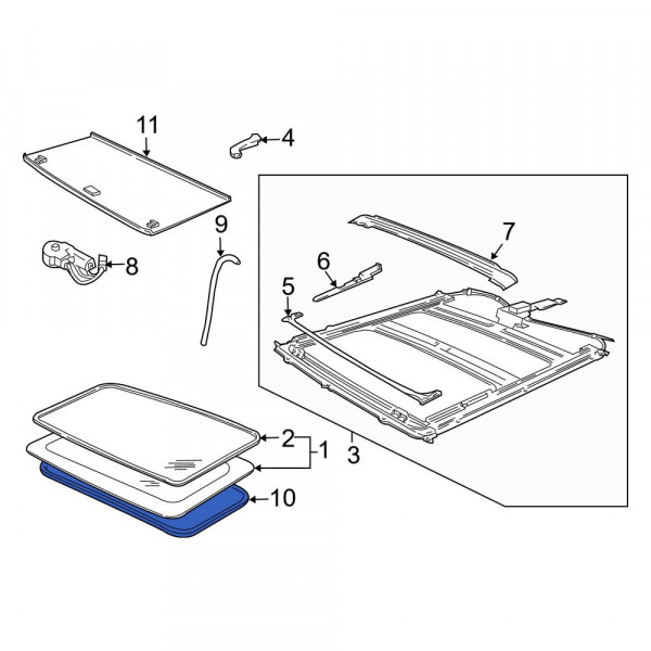 Ford OE 5L1Z7851884AA - Sunroof Seal