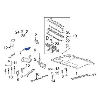 Ford OE - Left Sun Visor Cover